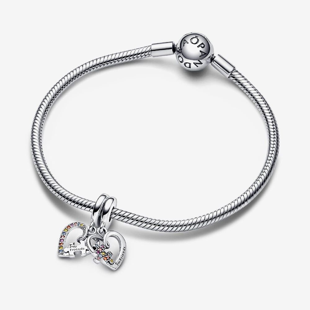 Pandora チャーム 6点セット シルバー PANDORA 792239C01 Silver Puzzle Piece Friendship Dangle Charm