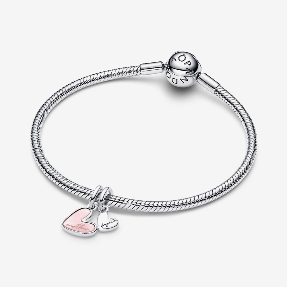 PANDORA 793766C01 Silver Splittable Mother Daughter Dangle Charm ...