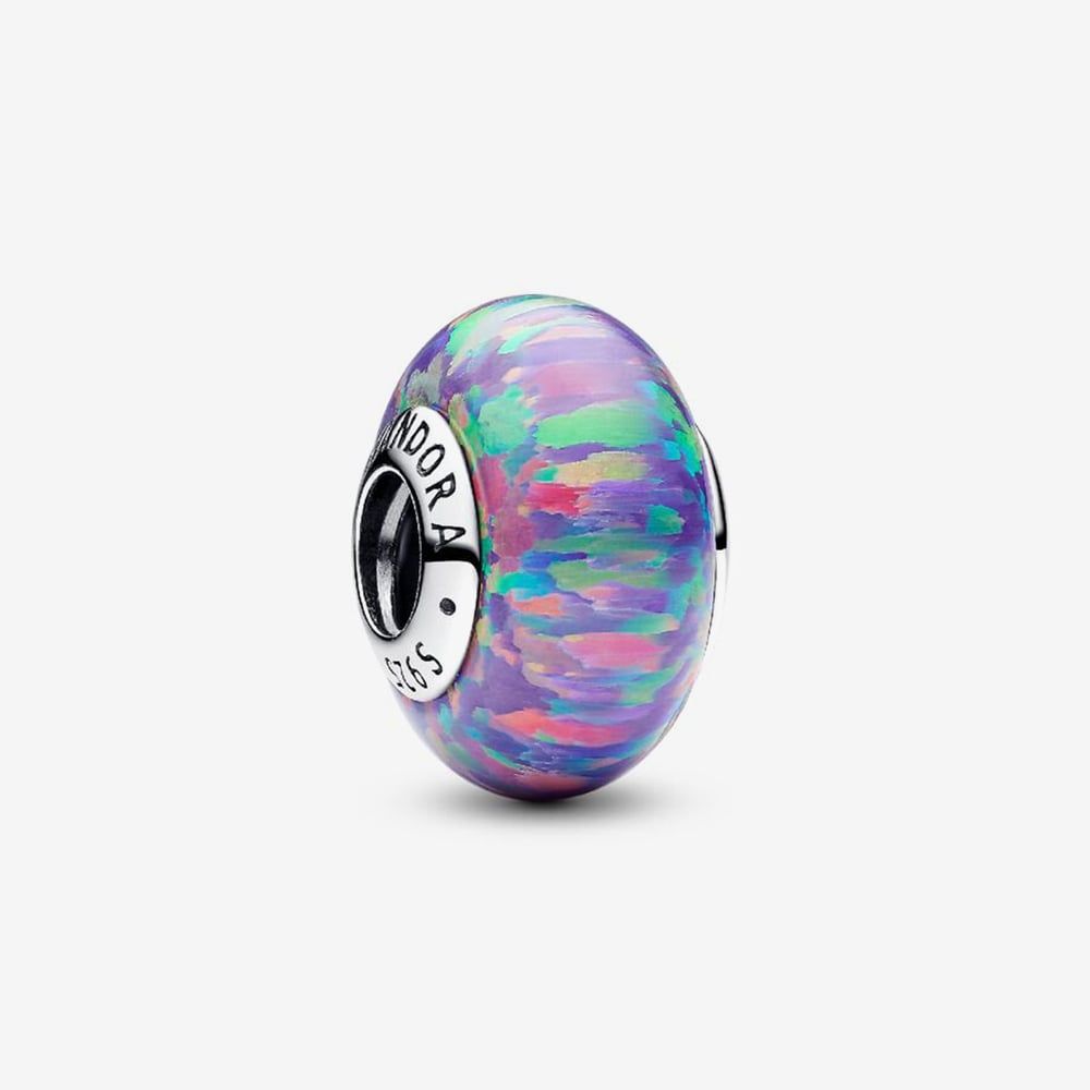 PANDORA 791691C05 Sterling Silver Opalescent Purple Charm - thbaker.co.uk