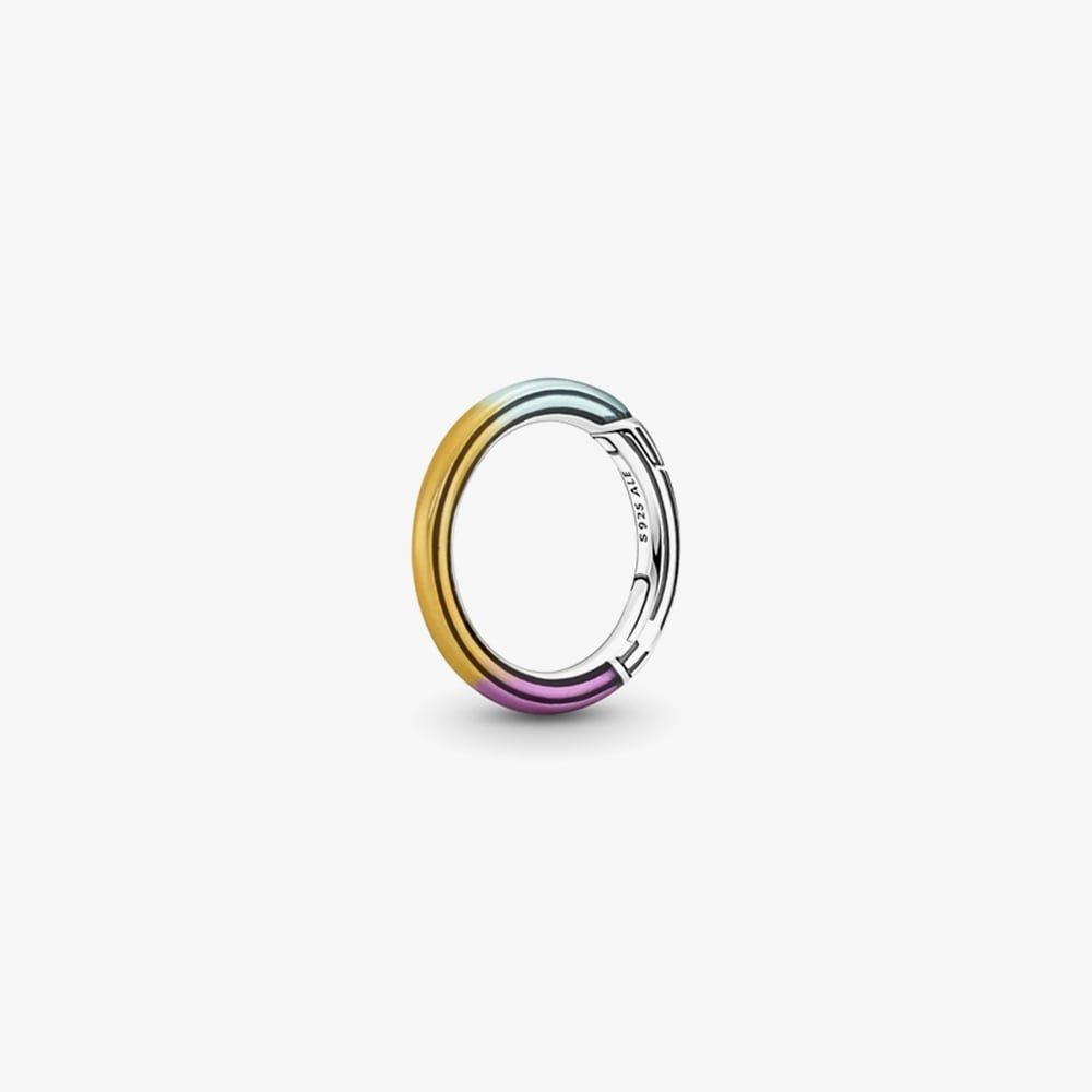 PANDORA 792000C01 Sterling Silver Pandora Me Tie-Dye Round Connector ...