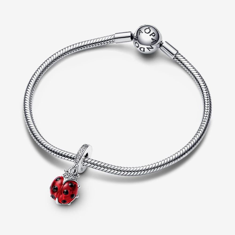 PANDORA 792571C01 Red Ladybird Dangle Charm - thbaker.co.uk