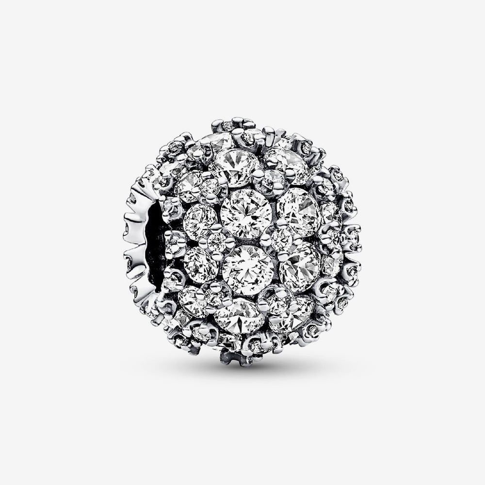 PANDORA 792630C01 Sparkling Pave Round Charm - thbaker.co.uk
