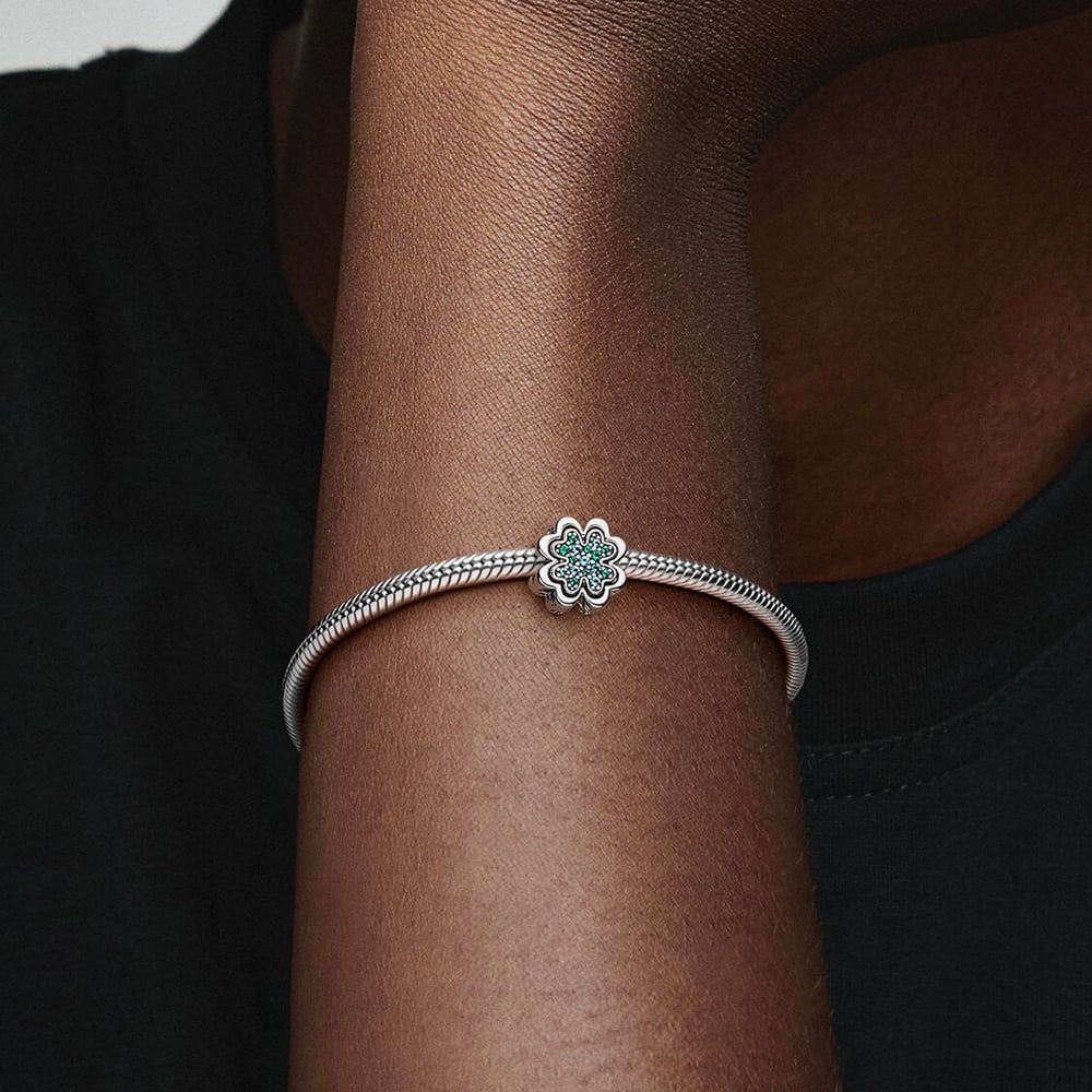 PANDORA 792752C01 Splittable Four Leaf Clover Charm - thbaker.co.uk
