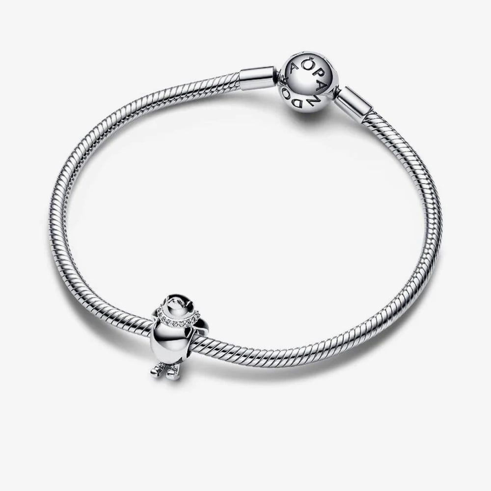 PANDORA 792988C01 Sterling Silver Cubic Zirconia Skiing Penguin Charm ...