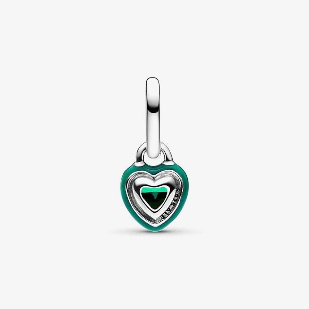 PANDORA 793042C03 Green Chakra Heart Mini Dangle Charm - thbaker.co.uk