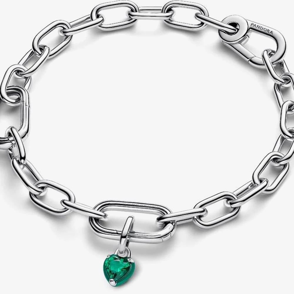 PANDORA 793042C03 Green Chakra Heart Mini Dangle Charm - thbaker.co.uk