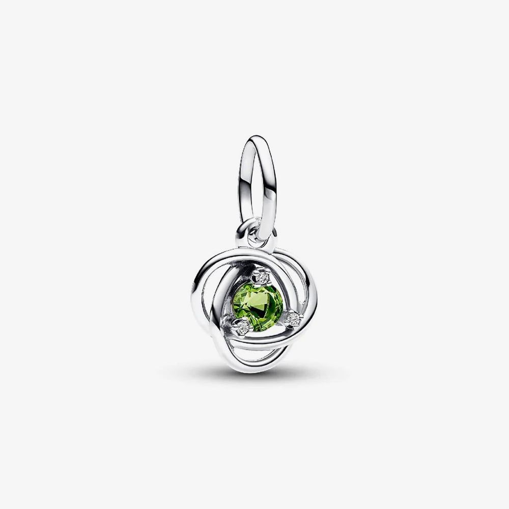 PANDORA 793125C08 Sterling Silver Green Cubic Zirconia August ...