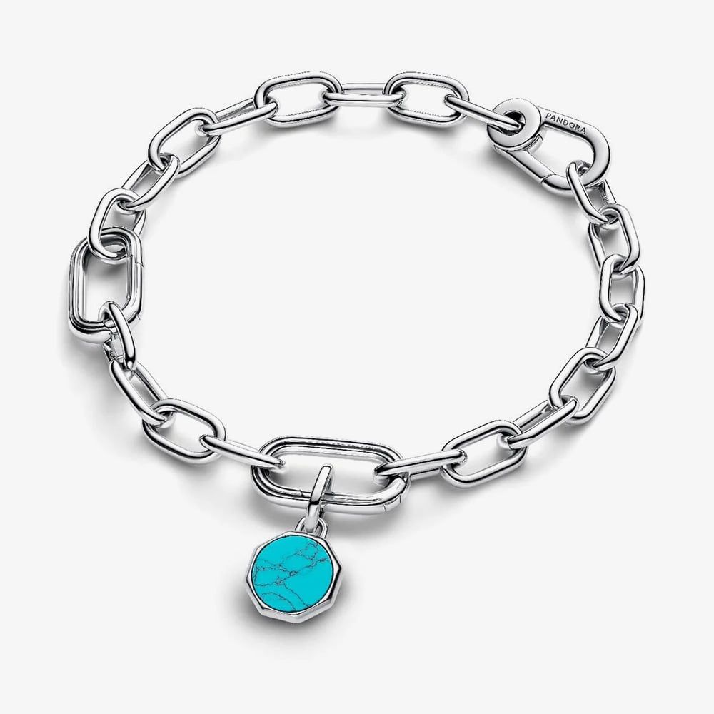 PANDORA 793388C01 ME Turquoise-Coloured Mini Medallion Charm - thbaker ...
