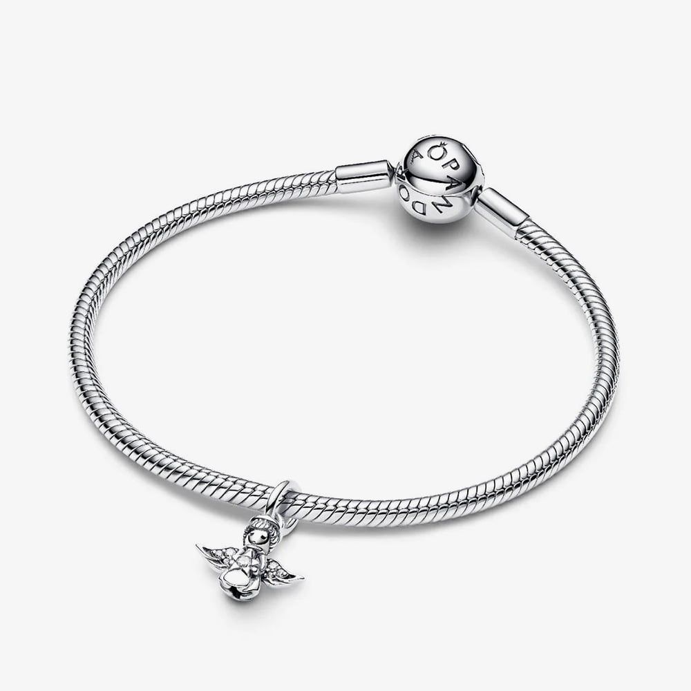 PANDORA 793598C01 Sparkling Angel Dangle Charm - thbaker.co.uk