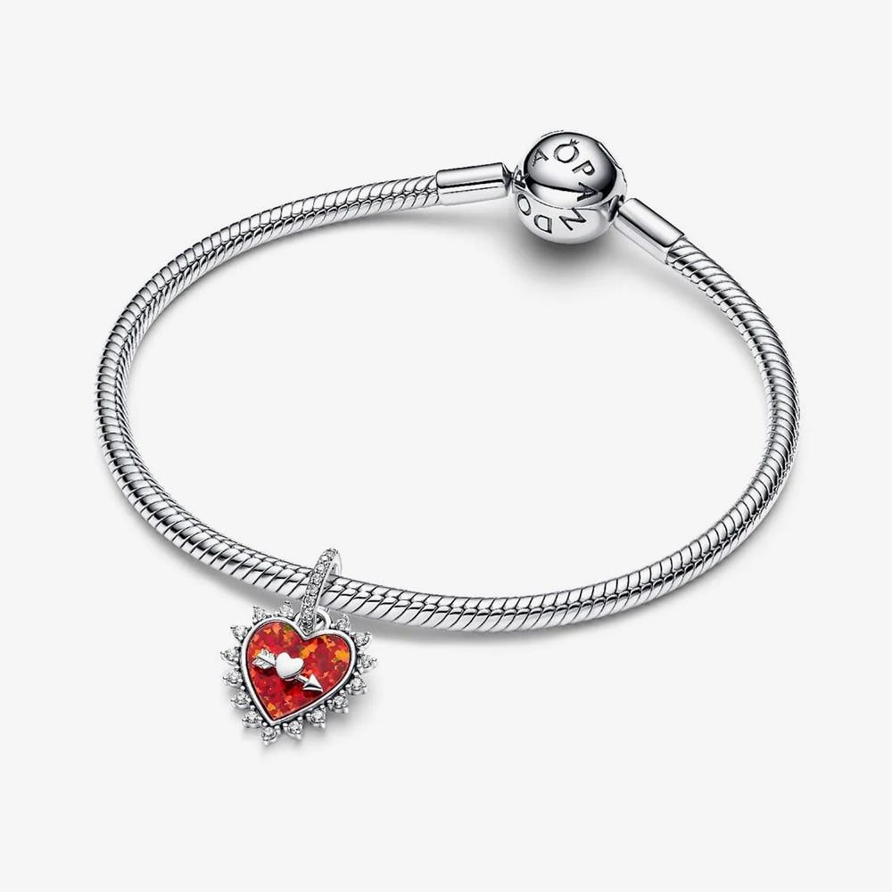 PANDORA 793667C01 Spinnable Arrow Heart Dangle Charm - thbaker.co.uk