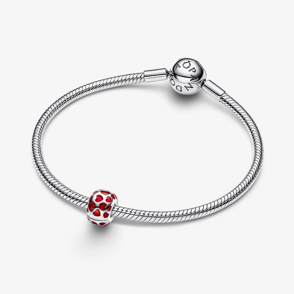 PANDORA 793679C01 Hearts Round Clip Charm - thbaker.co.uk