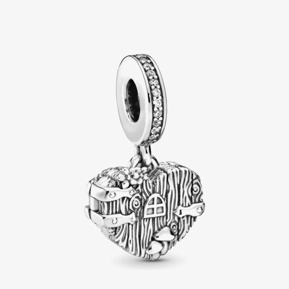 PANDORA 798284CZ Sterling Silver Cubic Zirconia Home Sweet Heart Dangle ...