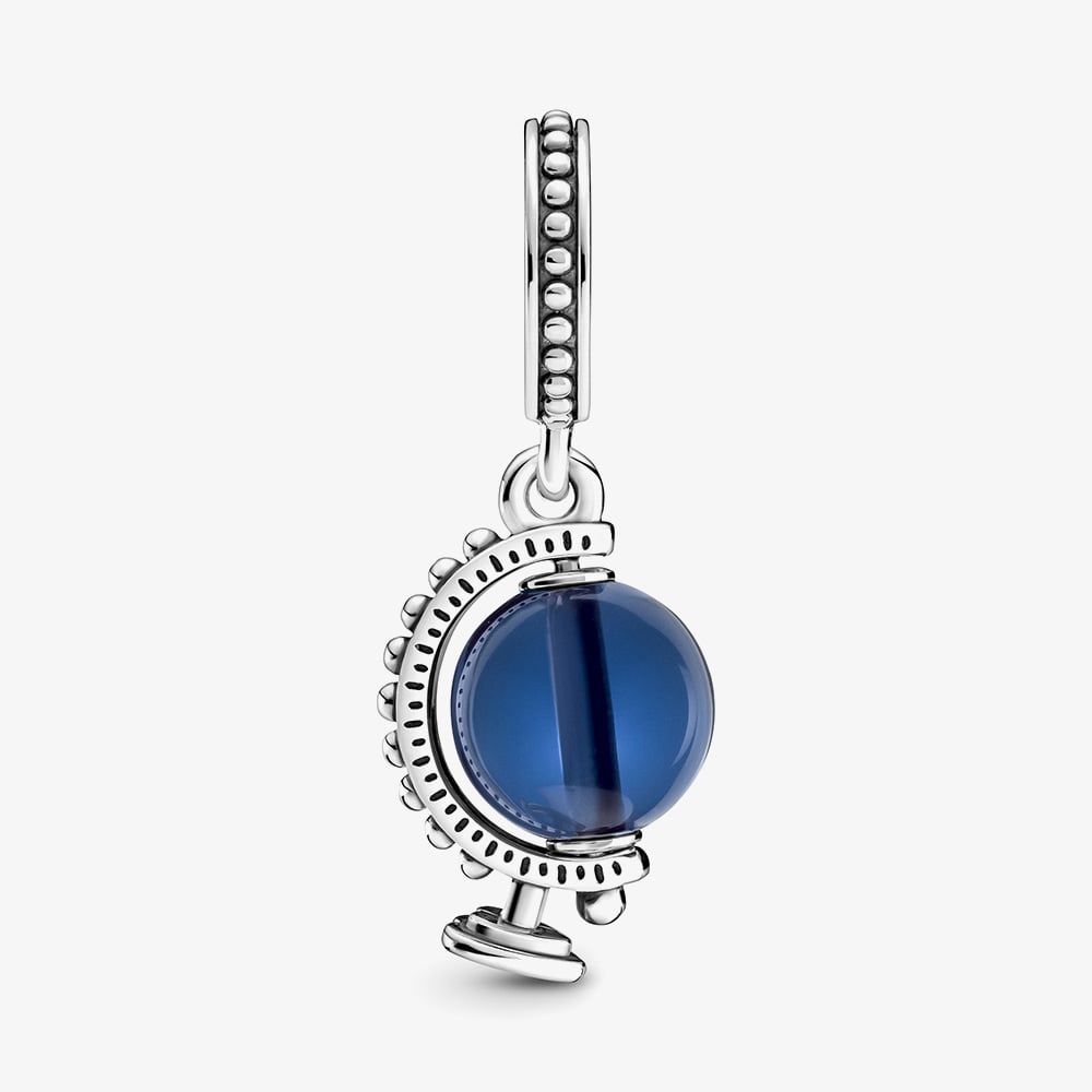 PANDORA 799430C01 Blue Globe Dangle Charm - thbaker.co.uk