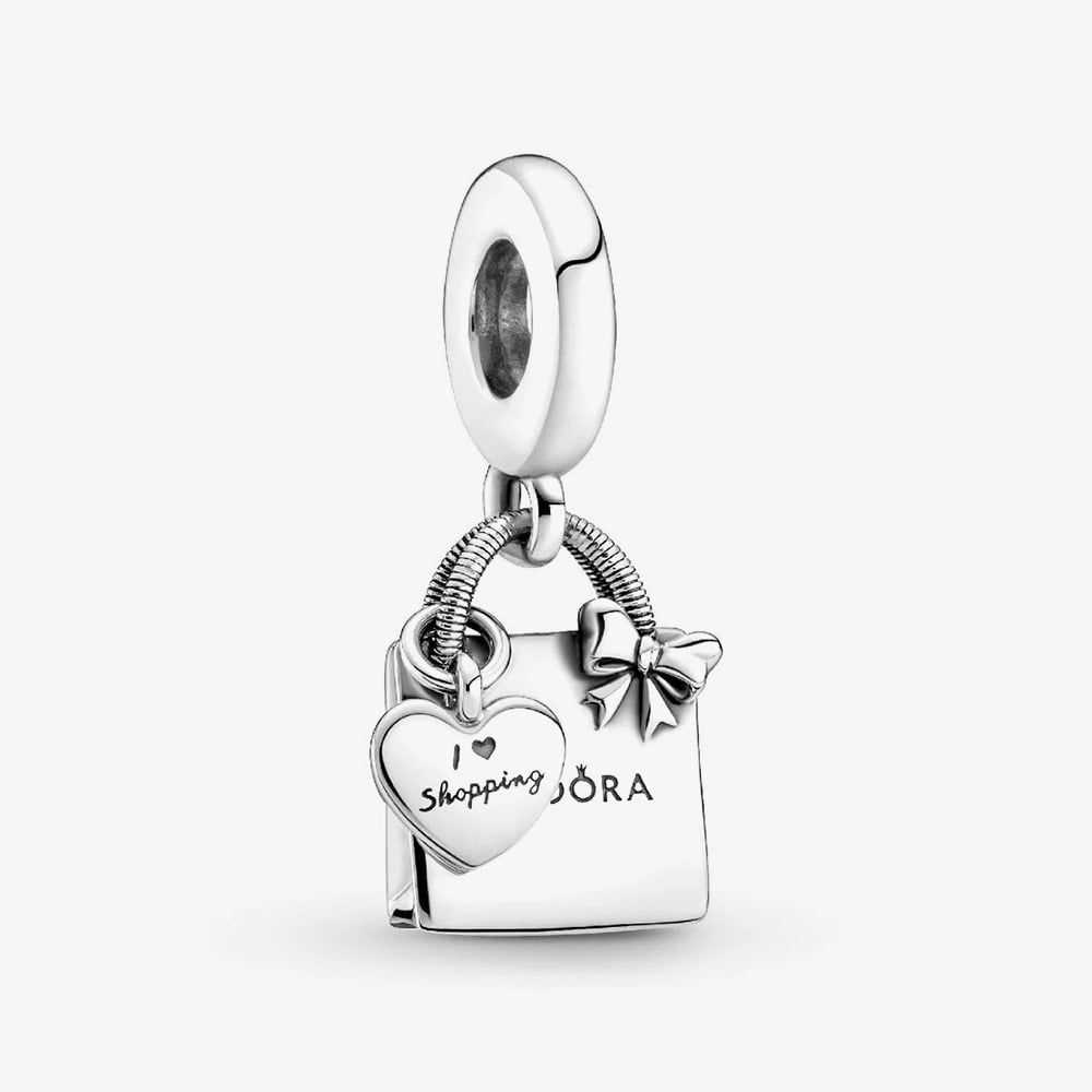 PANDORA 799536C00 Silver Shopping Bag Dangle Charm - thbaker.co.uk