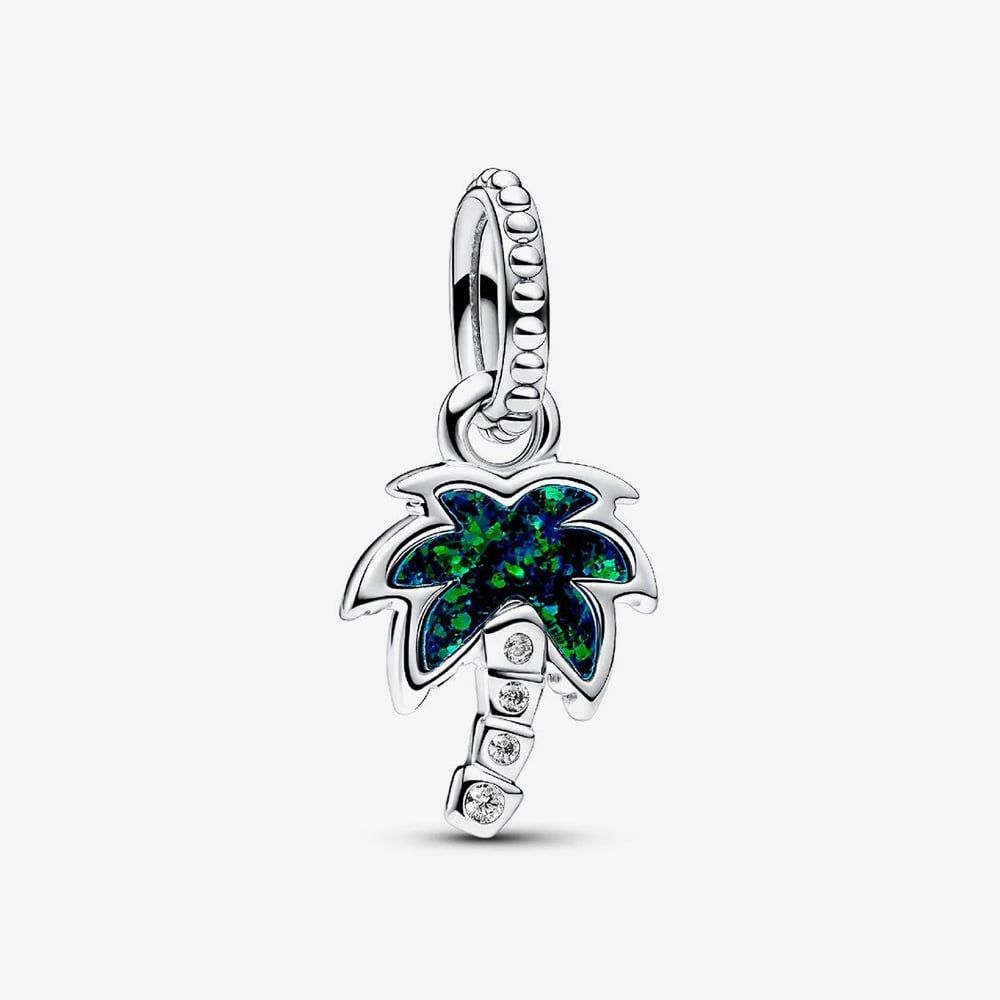 PANDORA 793352C01 Opalescent Green Palm Tree Charm - thbaker.co.uk