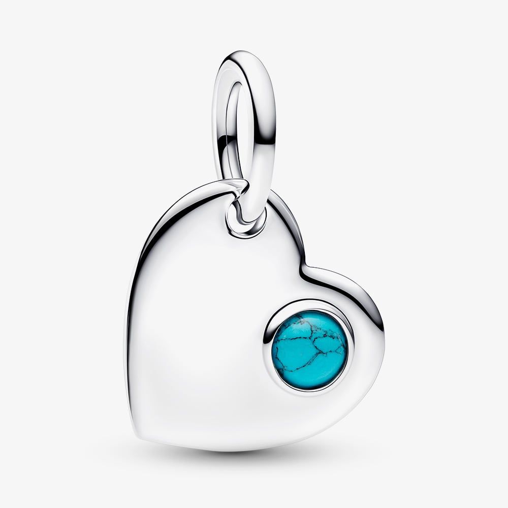 PANDORA 794295C12 December Birthstone Heart Dangle Charm - thbaker