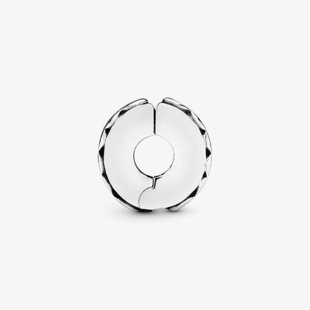 PANDORA 791978 Silver Band Of Hearts Clip Charm - thbaker.co.uk