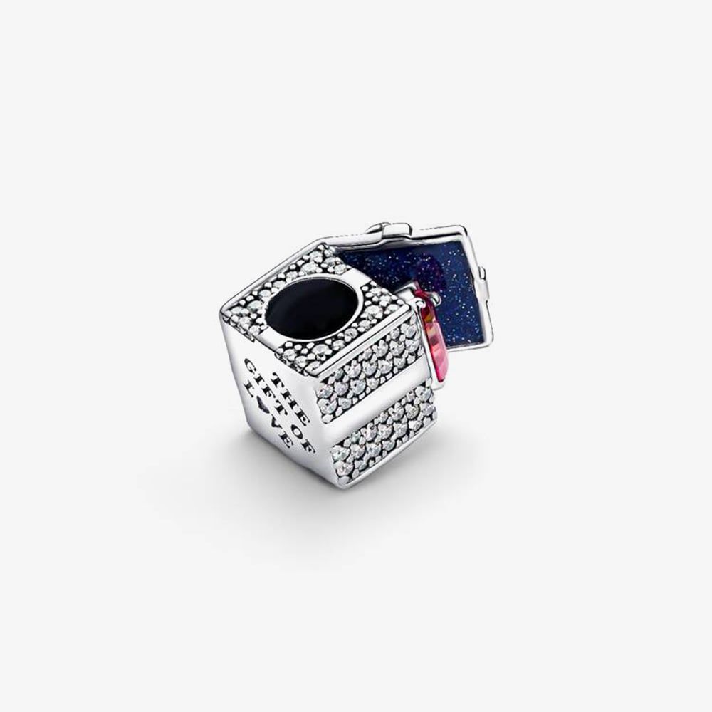 PANDORA 793603C01 Sparkling Gift Box Charm - thbaker.co.uk