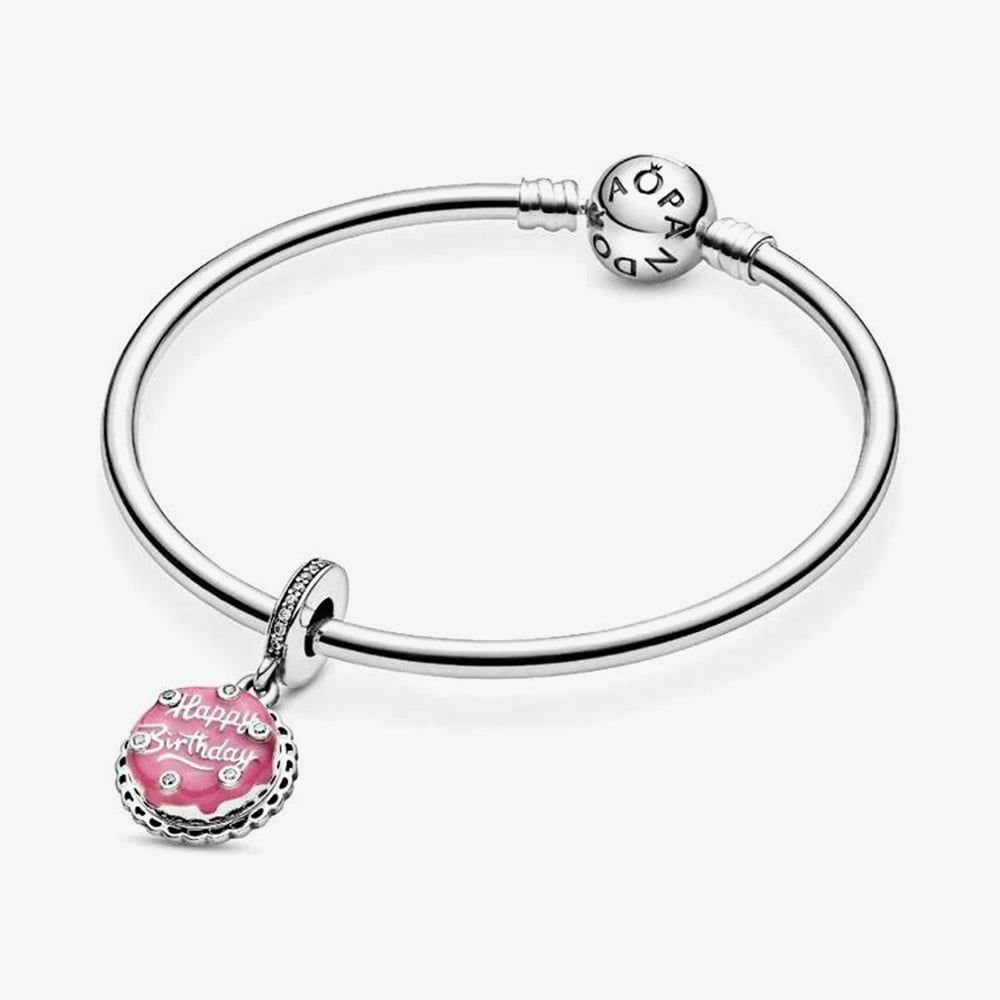 PANDORA 798888C01 Pink Birthday Cake Dangle Charm - thbaker.co.uk