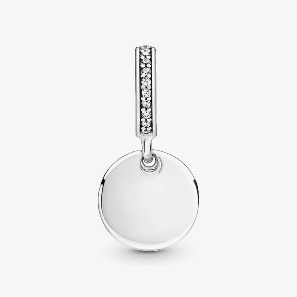 PANDORA 799212C01 Silver Heart Disc Dangle Charm - thbaker.co.uk
