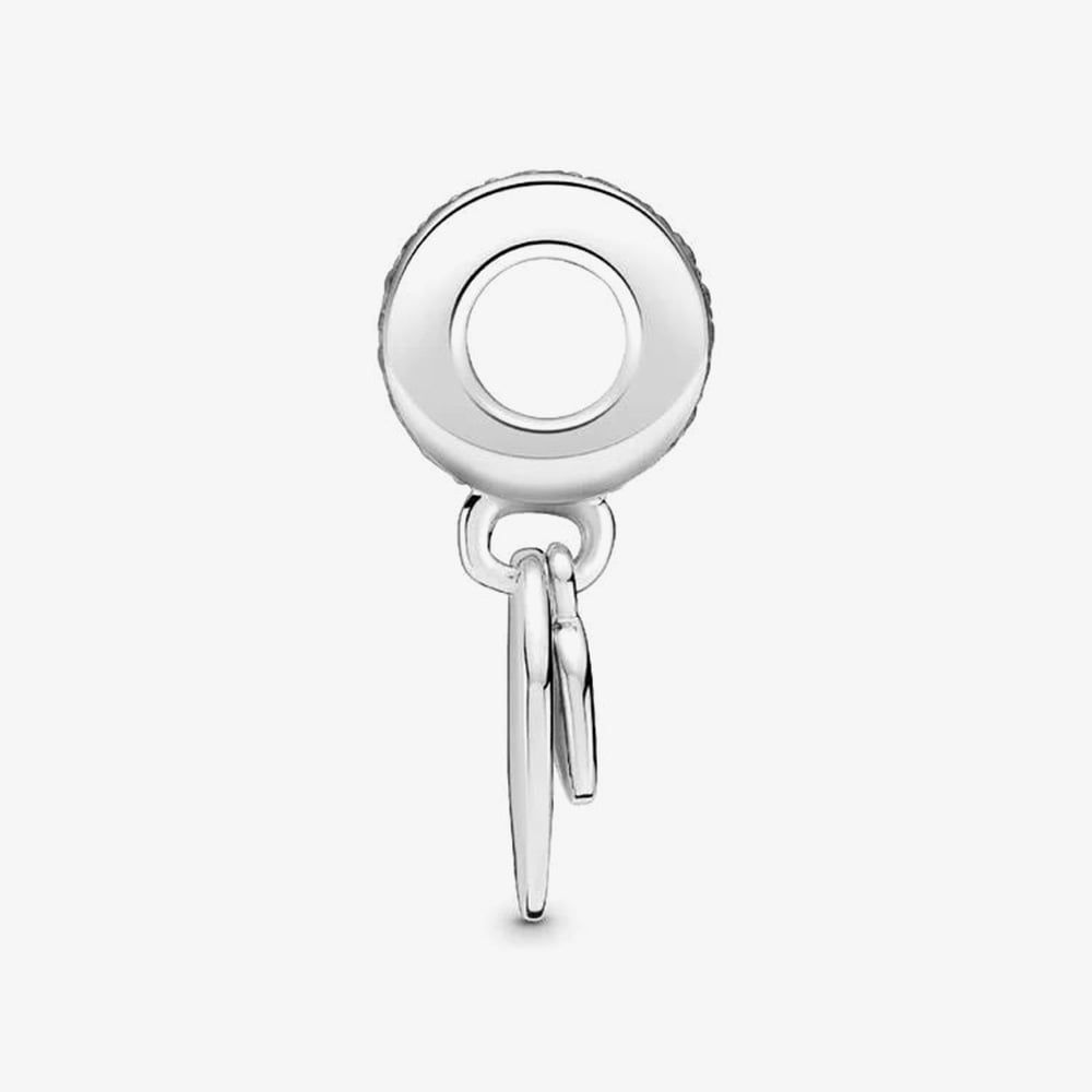 PANDORA 799212C01 Silver Heart Disc Dangle Charm - thbaker.co.uk
