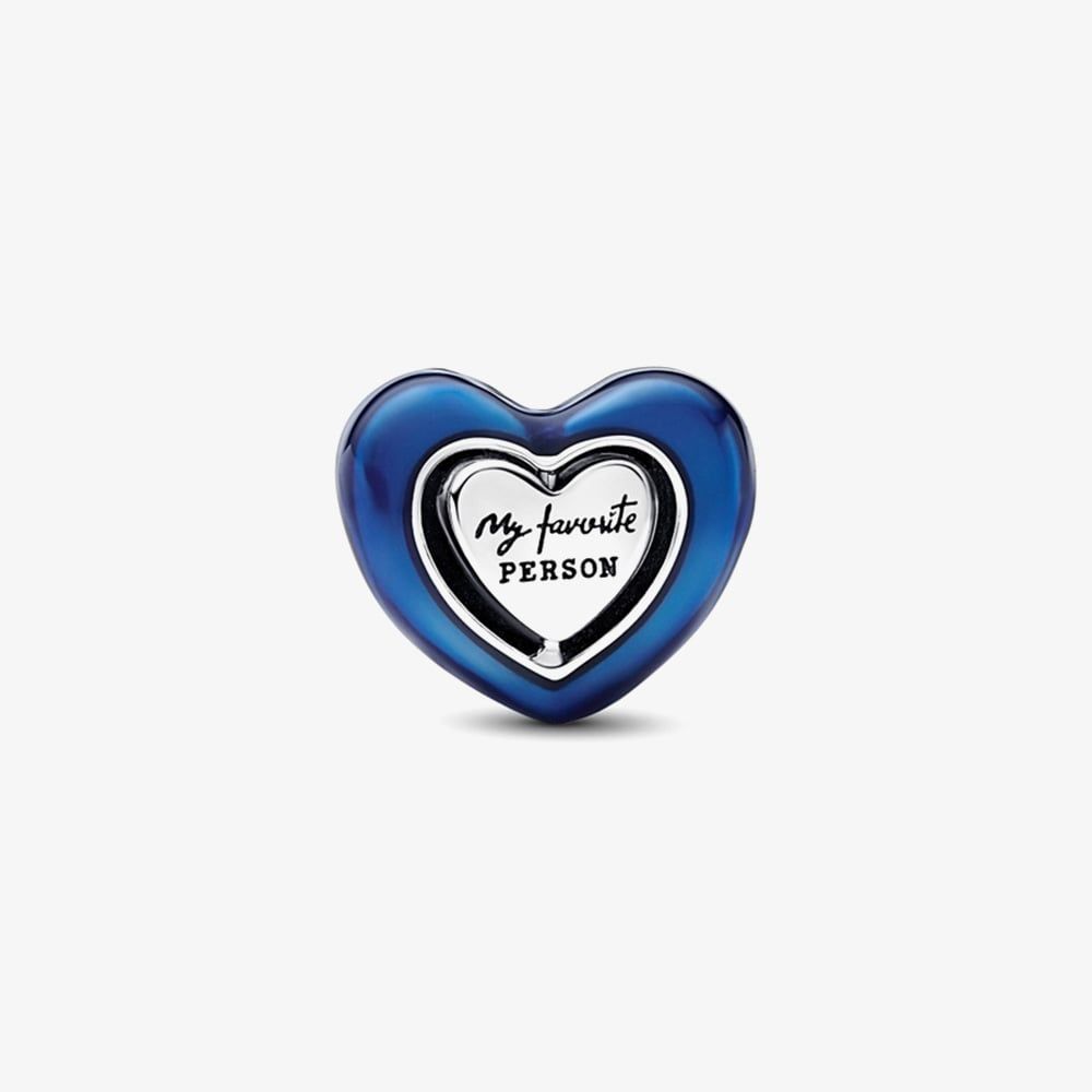 PANDORA 792750C01 Blue Spinnable Heart Charm - thbaker.co.uk