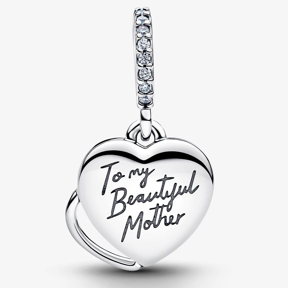 PANDORA 794456C01 Silver Beautiful Mother Double Dangle Charm - thbaker ...