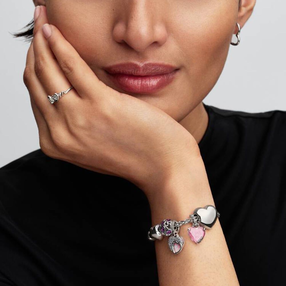 PANDORA 794464C01 I Love You Mom Pink Dangle Charm - thbaker.co.uk