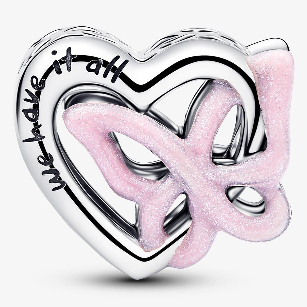 PANDORA 794475C01 Silver Entwined Heart & Butterfly Charm - thbaker.co.uk