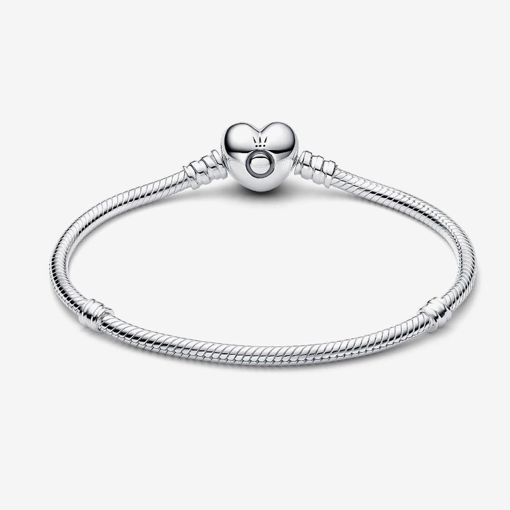 PANDORA 590719 Moments Silver Heart Clasp Bracelet - thbaker.co.uk