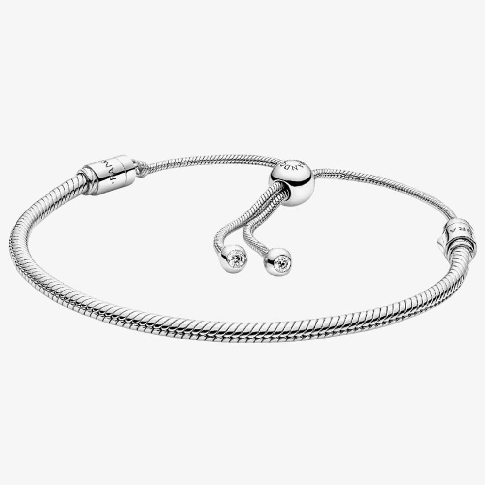 PANDORA 599652C01-2 Silver Snake Chain Slider Bracelet - thbaker.co.uk
