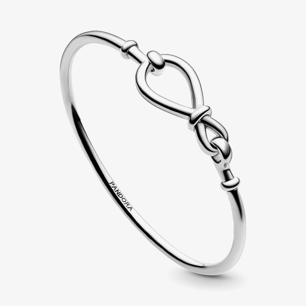 PANDORA 598893C00 Silver Infinity Knot Bangle - thbaker.co.uk display picture 3