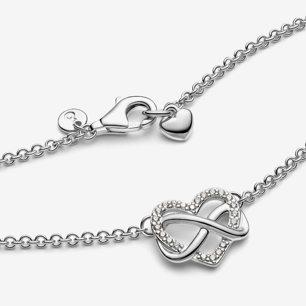 PANDORA 392666C01-50 Silver Sparkling Infinity Heart Necklace - thbaker ...