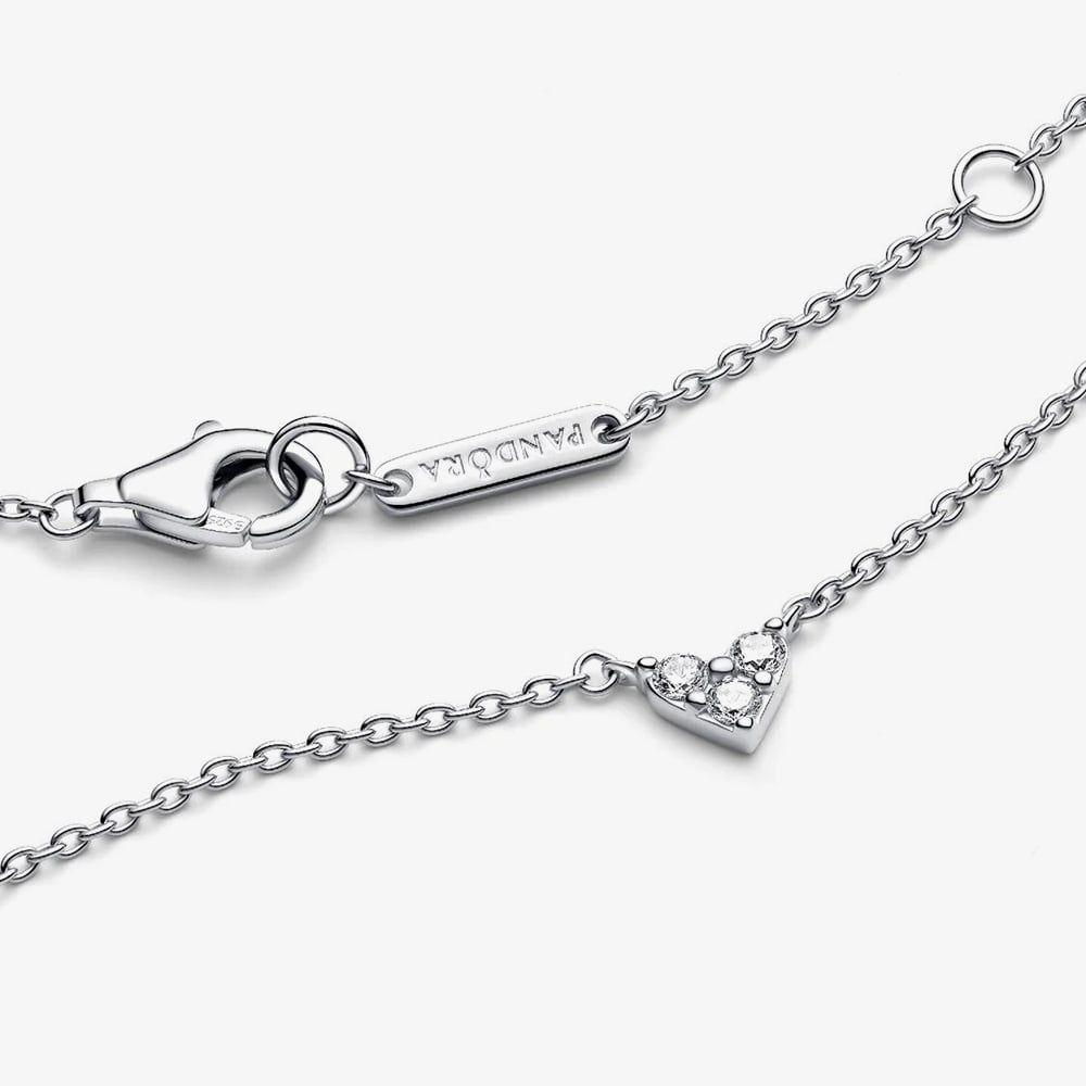393160c01 PANDORA 393014C01-45 Triple Stone Heart Collier Necklace - thbaker.co.uk