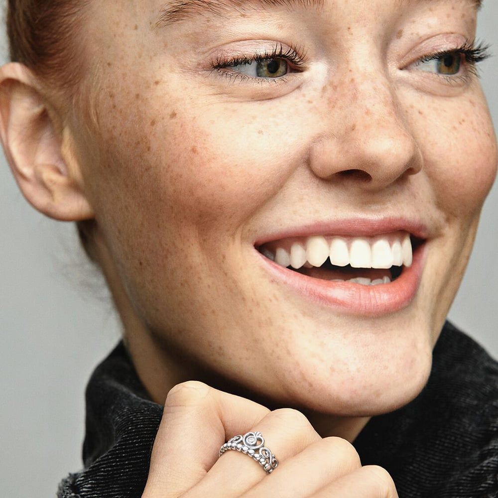 Orecchini A Corona Principessa In Argento 925 Con Zirconi Chiari - Alta Qualità, Gioielli Moda Donna - 4