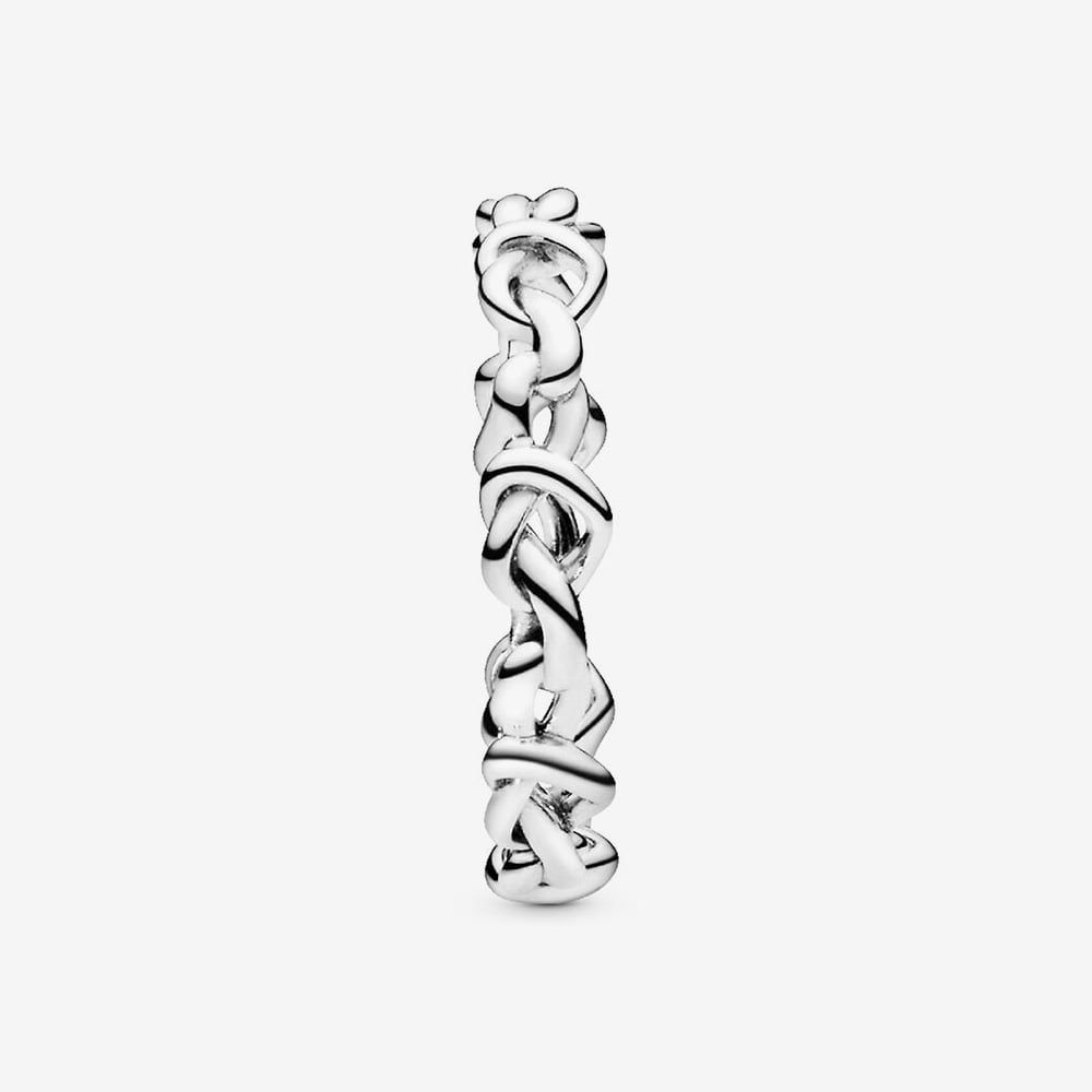 PANDORA 198018 Silver Knotted Hearts Ring - thbaker.co.uk