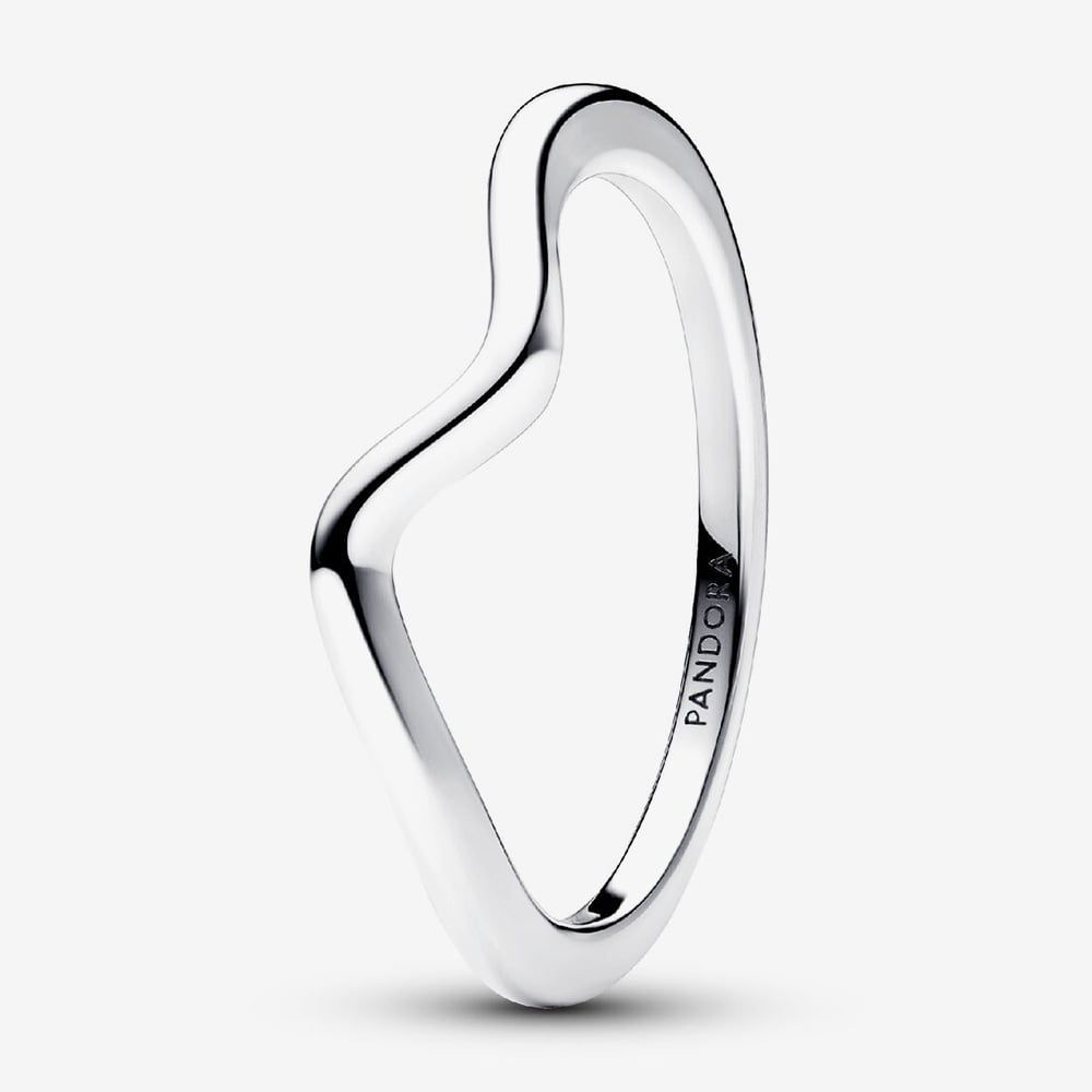 PANDORA 193095C00 Sterling Silver Polished Wave Ring - thbaker.co.uk