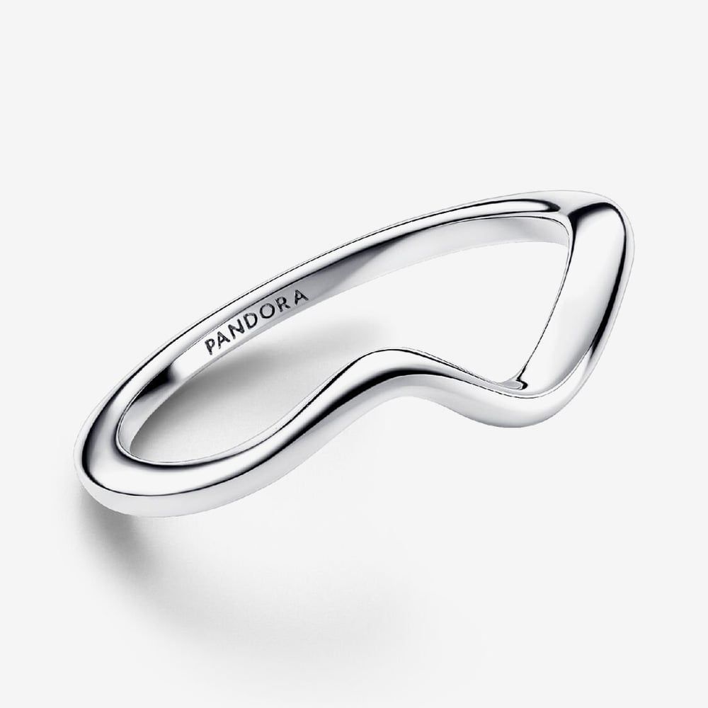 PANDORA 193095C00 Sterling Silver Polished Wave Ring - thbaker.co.uk