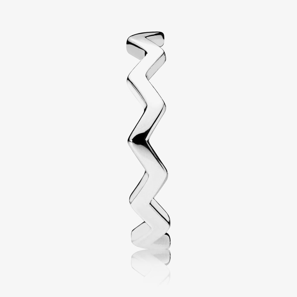 PANDORA 197752 Timeless Silver Zig Zag Ring - thbaker.co.uk