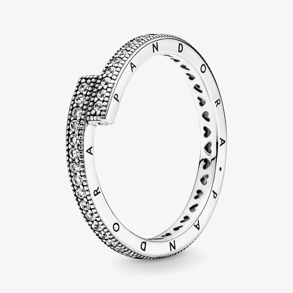 PANDORA 199491C01 Sterling Silver Sparkling Overlapping Ring - thbaker ...