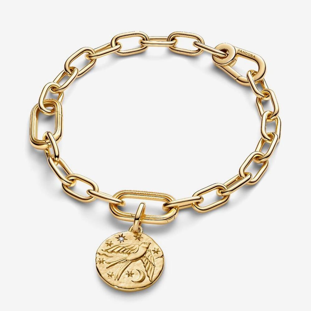 PANDORA 764082C01 14ct Yellow Gold Plated Cubic Zirconia Swallow ...