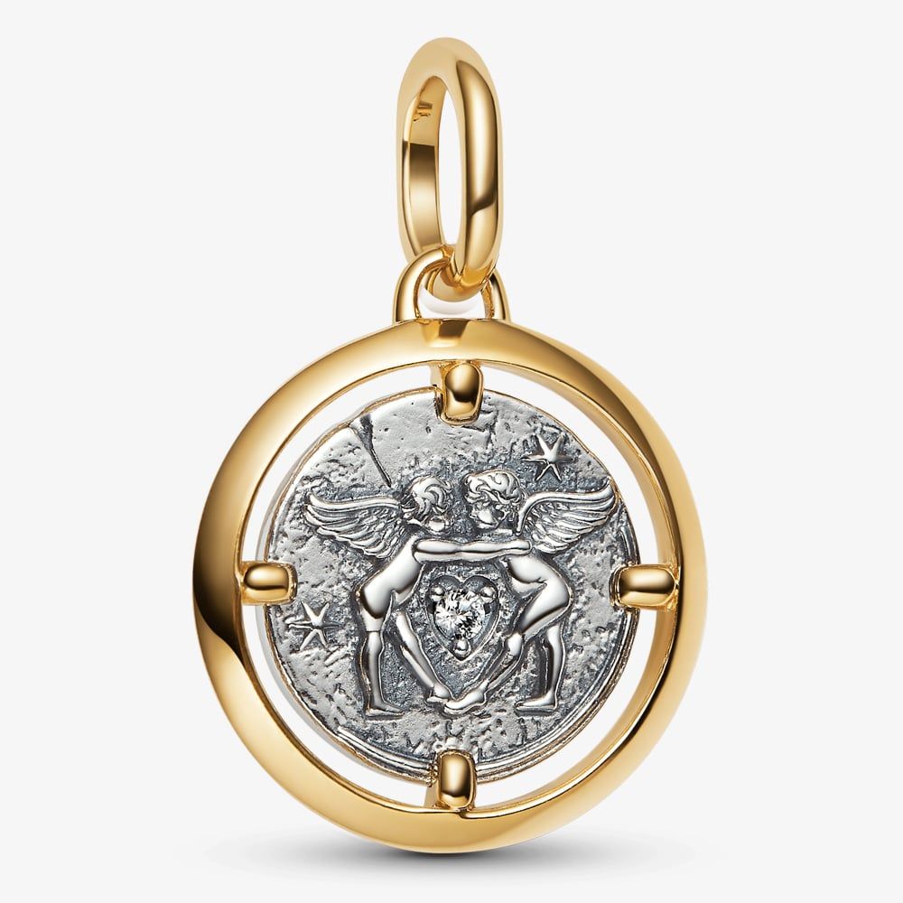 PANDORA 764088C01 14ct Yellow Gold Plated & Silver Cubic Zirconia ...