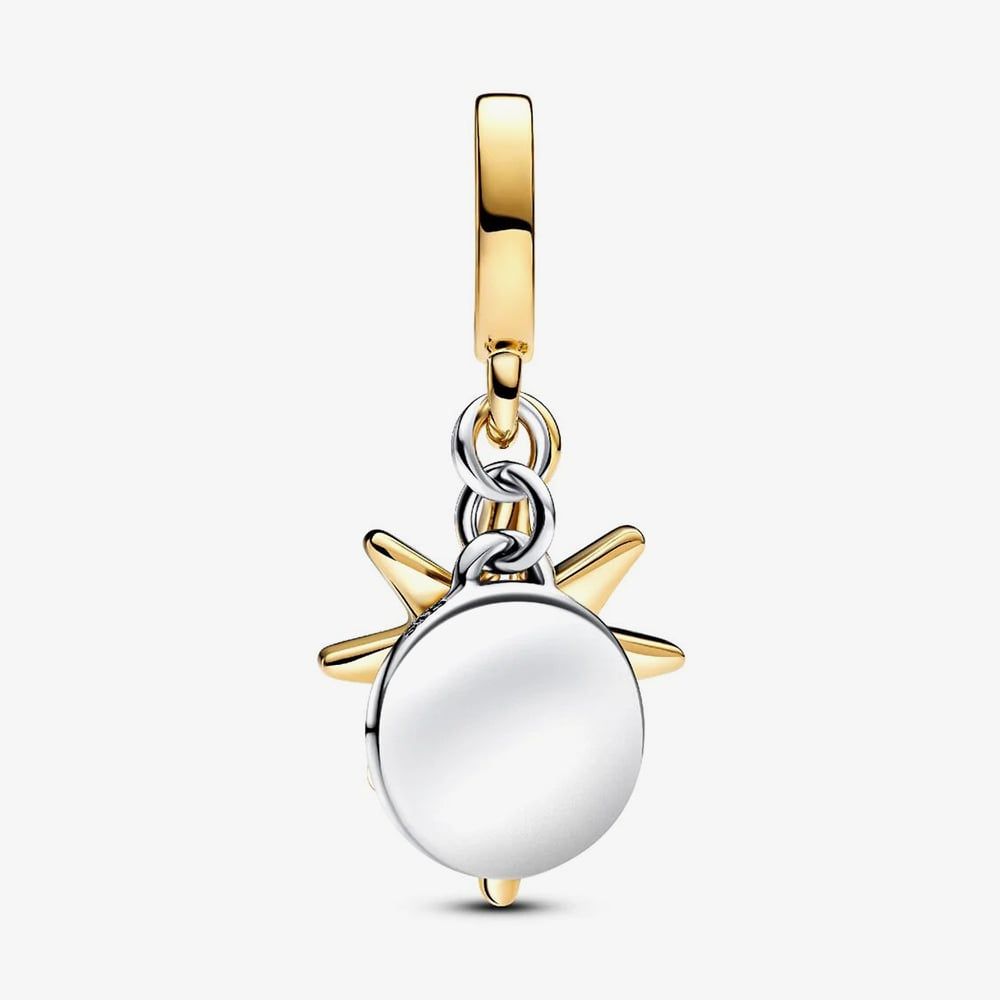 PANDORA 763588C01 Two Tone Lab Grown Diamond North Star Dangle Charm ...