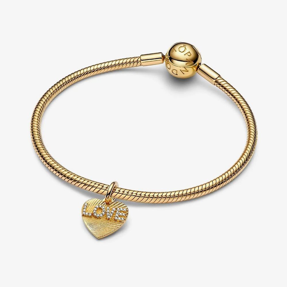 PANDORA 763608C01 14ct Yellow Gold Cubic Zirconia North Star