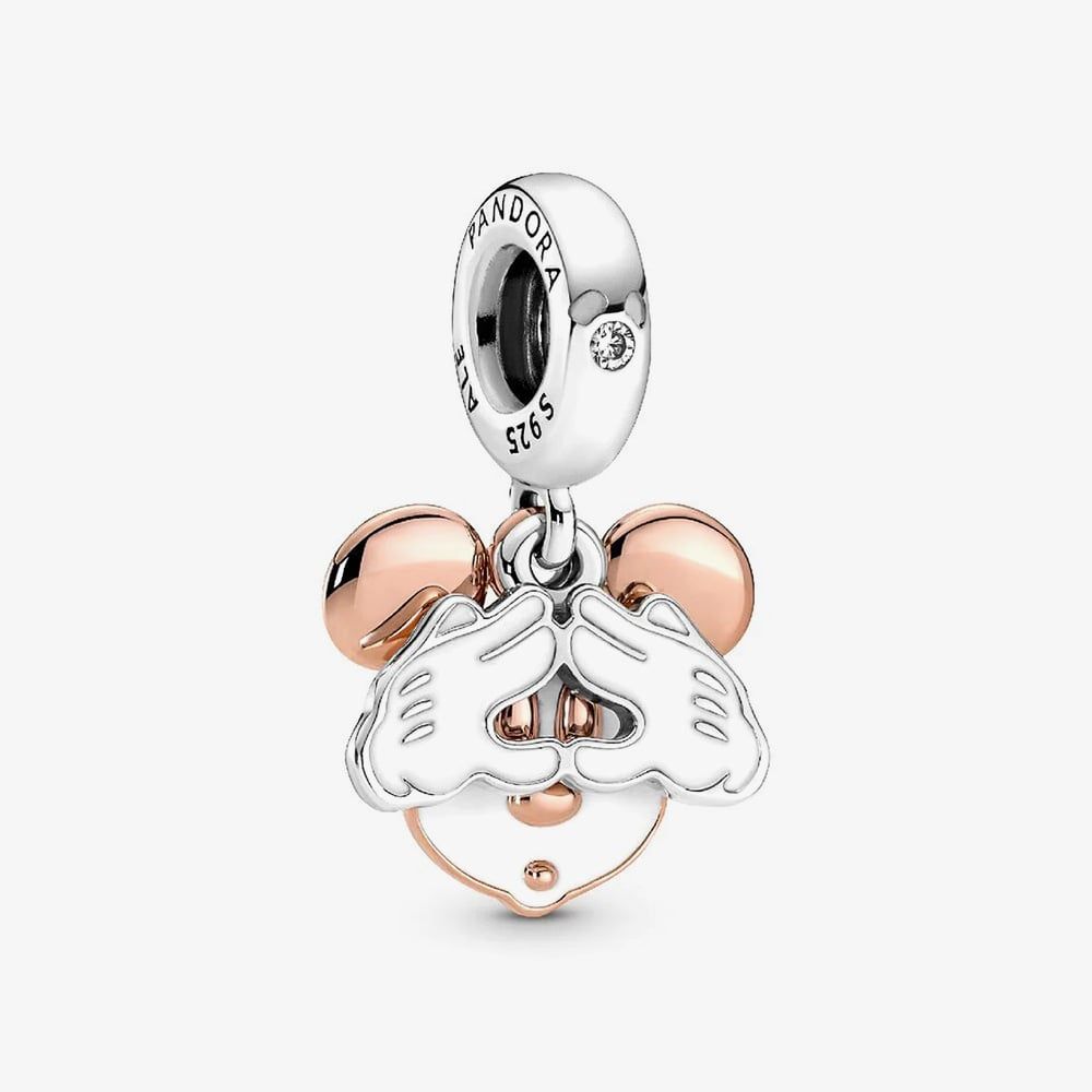 PANDORA 780112C01 Disney Mickey Mouse Double Dangle Charm - thbaker.co.uk