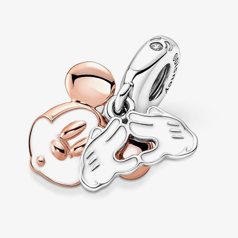 PANDORA 780112C01 Disney Mickey Mouse Double Dangle Charm - thbaker.co.uk