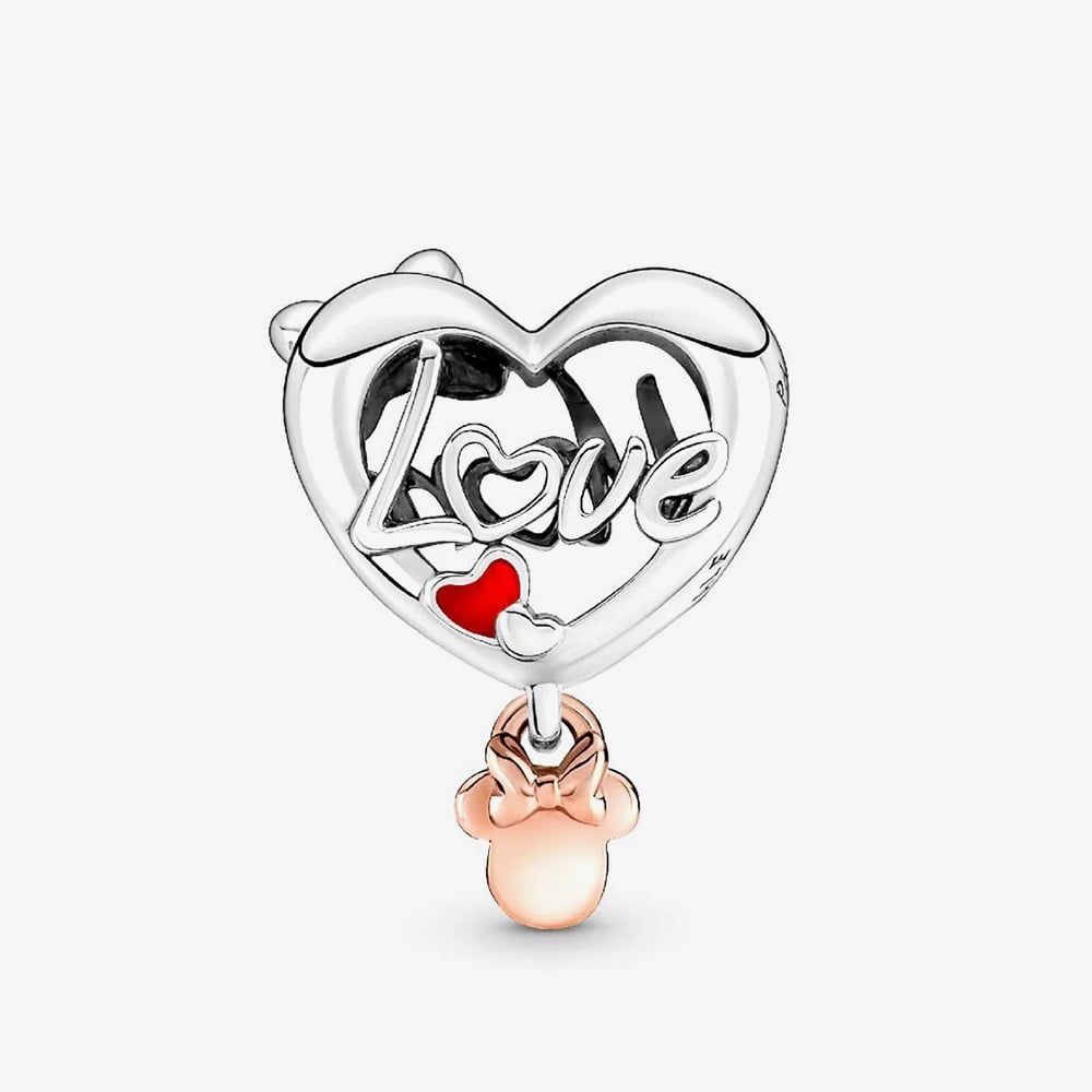 PANDORA 781142C01 Disney Minnie Mouse Mum Heart Charm - thbaker.co.uk