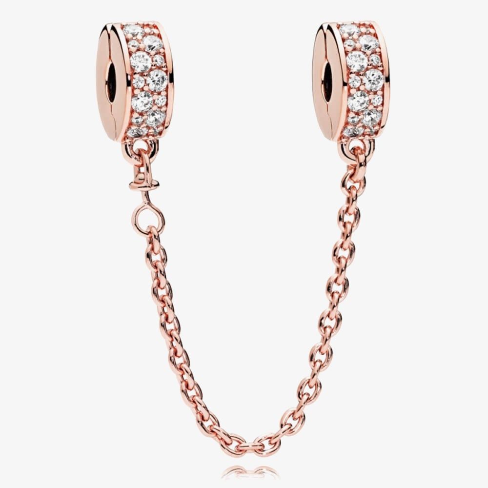 PANDORA 786322CZ-05 14ct Rose Gold Plated Cubic Zirconia Safety