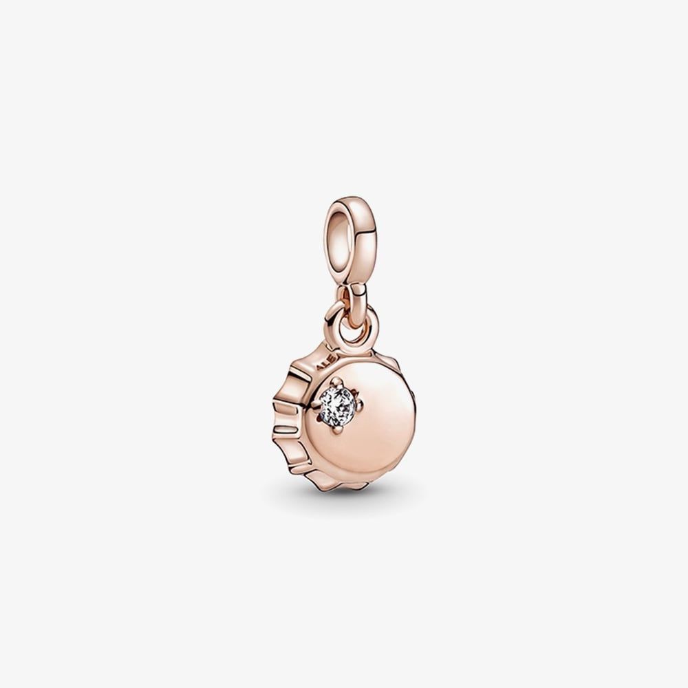 PANDORA 789661C01 ME 14ct Rose Gold Plated Cubic Zirconia Lucky Bottle ...