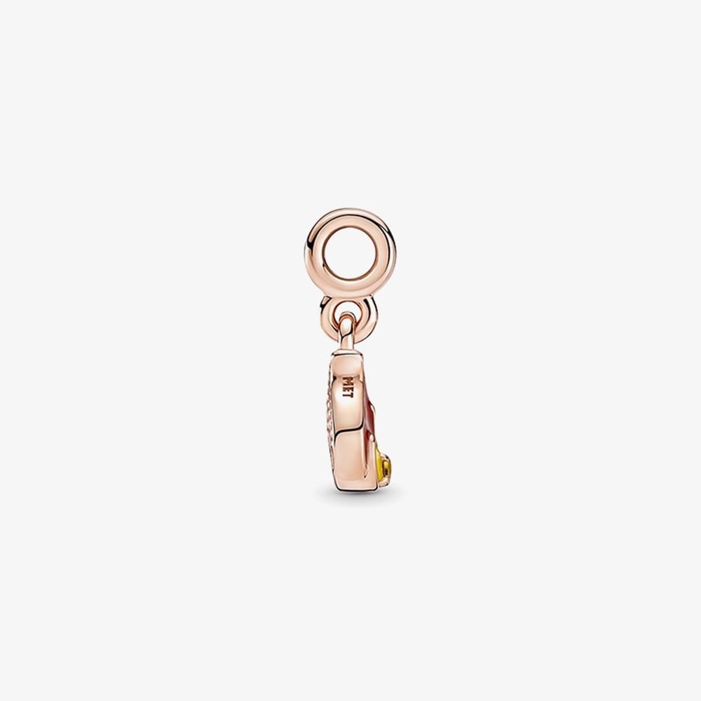 PANDORA 789690C01 ME 14ct Rose Gold Plated Burning Flame Dangle Charm ...